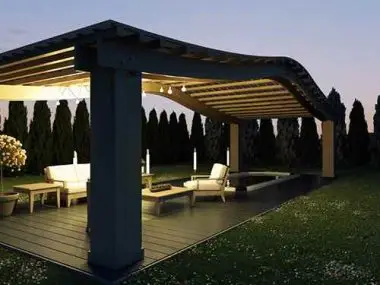 TERRACEARTIST fa pergola terasztető 11x4 méter